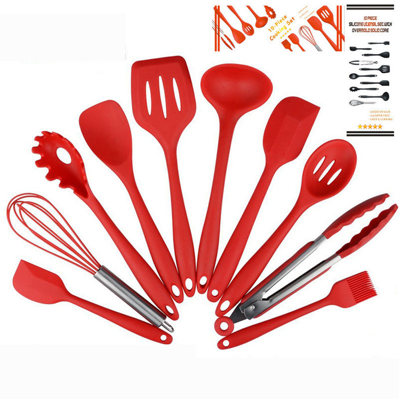 Set of 10pcs Silicone Kitchen Cooking Utensils