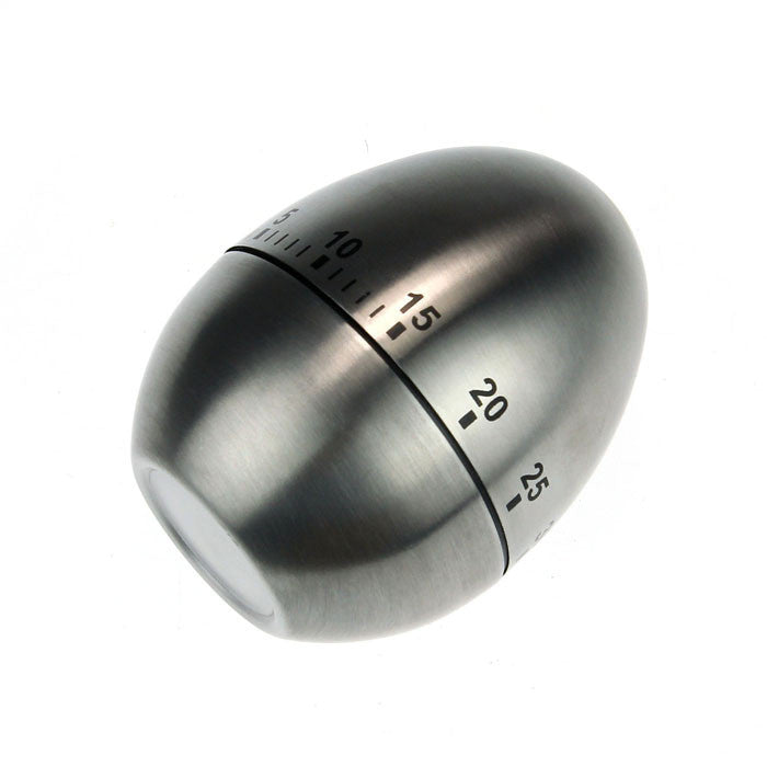 Stainless Steel Egg Shaped 60 Minute Kitchen Timer