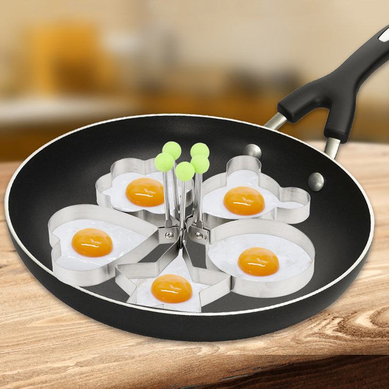 5pcs Non-stick Stainless Steel Fried Egg Molds